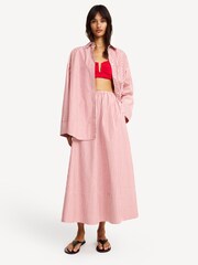 By Malene Birger Red Pheobes Strip Maxi Skirt - Image 3 of 5