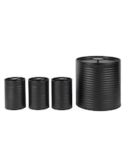 Russell Hobbs 4 Piece Black Ribbed Countertop Set - Image 6 of 6