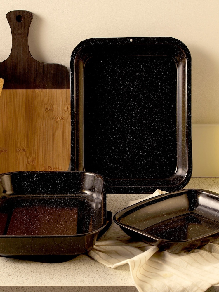 Russell Hobbs Black Roaster & Chop 3 Piece Set - Image 1 of 8