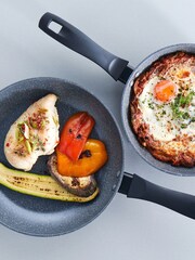 Russell Hobbs Black Metallic Marble Frying Pan Set - Image 1 of 5