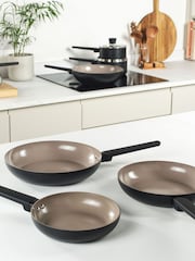 Salter 3 Piece Black Ceramic Frying Pan Set - Image 1 of 6