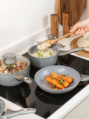 Salter 4 Piece Grey Marblestone Pan Set - Image 4 of 6