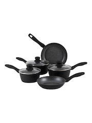 Russell Hobbs 5 Piece Black Metallic Marble Pan Set - Image 5 of 5