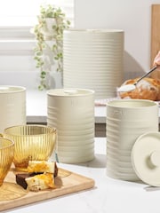 Russell Hobbs 4 Piece Cream Ribbed Countertop Set - Image 1 of 6