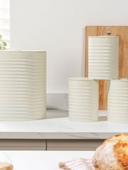 Russell Hobbs 4 Piece Cream Ribbed Countertop Set - Image 2 of 6