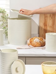 Russell Hobbs 4 Piece Cream Ribbed Countertop Set - Image 4 of 6