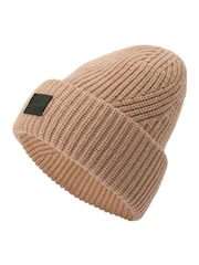 AllSaints Pink Traveling Rib Beanie - Image 4 of 4