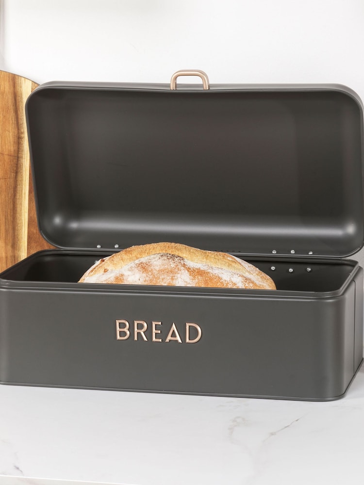 Salter Charcoal Pebble Bread Bin - Image 2 of 4