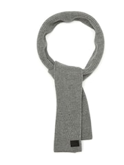 AllSaints Grey Traveling Rib Knit Scarf - Image 3 of 4