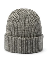 AllSaints Grey Traveling Rib Beanie - Image 2 of 4