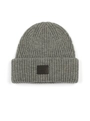 AllSaints Grey Traveling Rib Beanie - Image 3 of 4