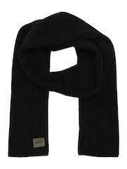 AllSaints Black Travelling Rib Scarf - Image 1 of 4