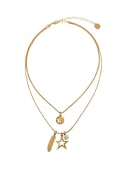 Bibi Bijoux Celestial Feather Layered Necklace - Image 1 of 5