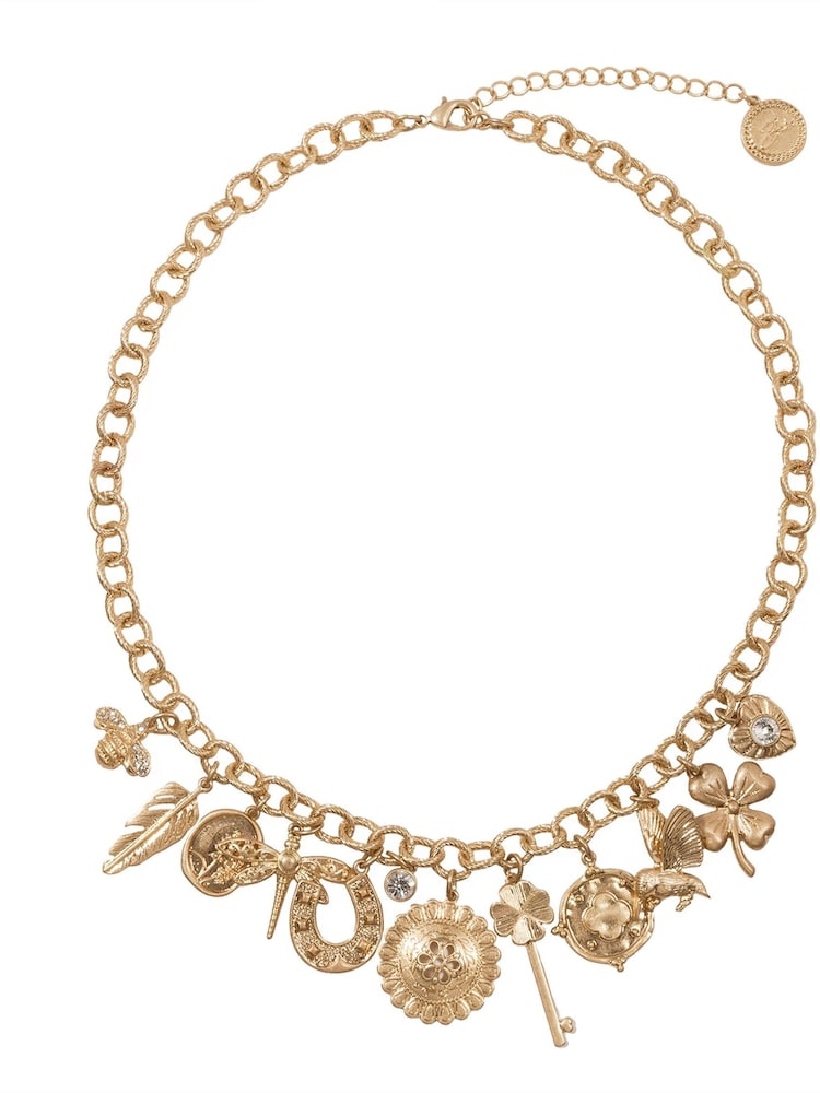 Bibi Bijoux Gold Tone Vintage Charm Statement Necklace - Image 2 of 4