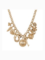 Bibi Bijoux Gold Tone Vintage Charm Statement Necklace - Image 3 of 4
