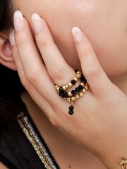 Bibi Bijoux Vintage Charm Stretch Ring Set - Image 2 of 3