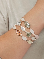 Bibi Bijoux Bejewelled Layered Cuff Bracelet - Image 1 of 4