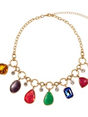 Bibi Bijoux Gold Tone Bejewelled Statement Collar Necklace - Image 1 of 4