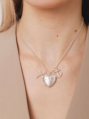 Bibi Bijoux Faith Hope and Charity Heart Locket Necklace - Image 4 of 5