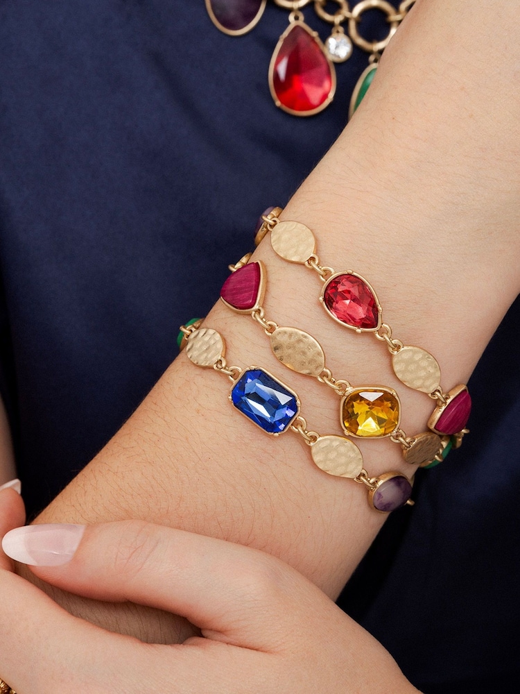 Bibi Bijoux Bejewelled Layered Cuff Bracelet - Image 1 of 4