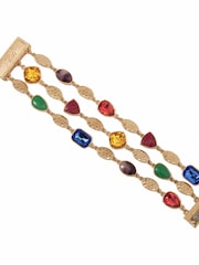 Bibi Bijoux Bejewelled Layered Cuff Bracelet - Image 3 of 4