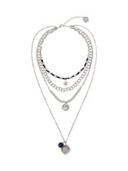 Bibi Bijoux Silver Tone Vintage Charm Layered Necklace - Image 2 of 3