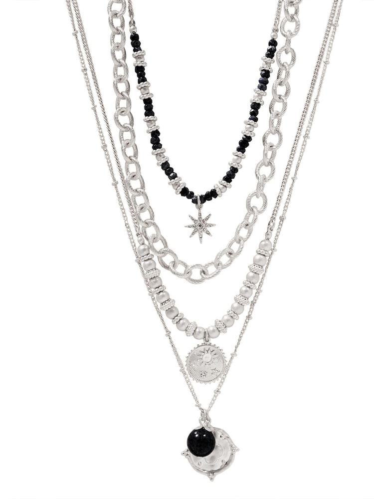 Bibi Bijoux Silver Tone Vintage Charm Layered Necklace - Image 3 of 3
