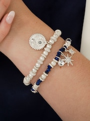 Bibi Bijoux Silver Tone Vintage Charm Stretch Bracelet Set - Image 3 of 3
