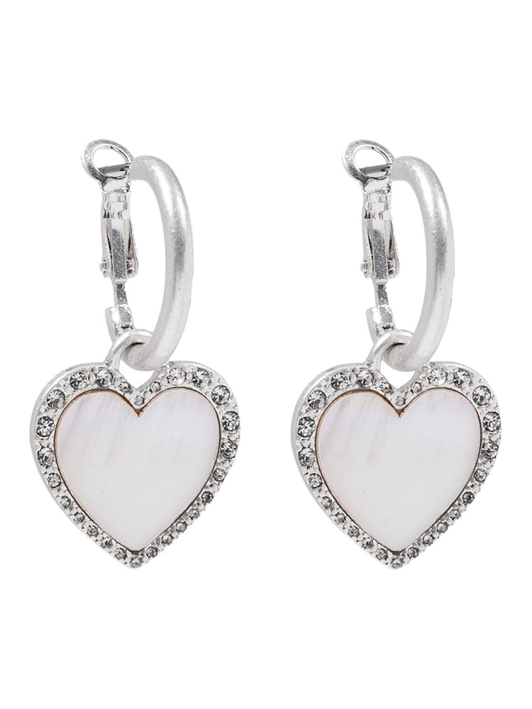 Bibi Bijoux Silver Tone A Love Story Heart Earrings - Image 1 of 3