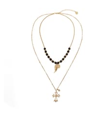 Bibi Bijoux Gold Tone Gothic Revival Layered Necklace - Image 1 of 4