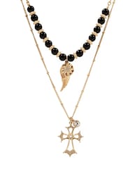 Bibi Bijoux Gold Tone Gothic Revival Layered Necklace - Image 2 of 4