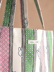 Cath Kidston Green Stripe Miffy Stripe Perfect Shopper Bag - Image 6 of 7