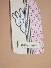 Cath Kidston Pink 100% Cotton Miffy Stripe Luggage Tag Bag - Image 3 of 3