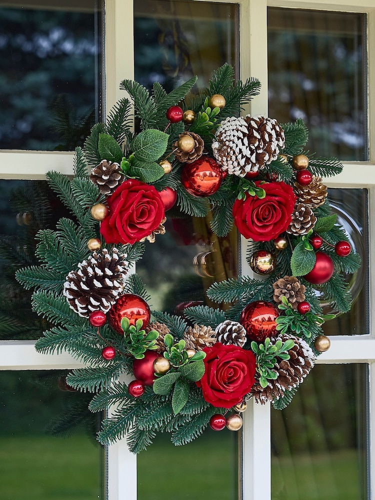 Dibor Green Brockham Rose Wreath - Image 1 of 5