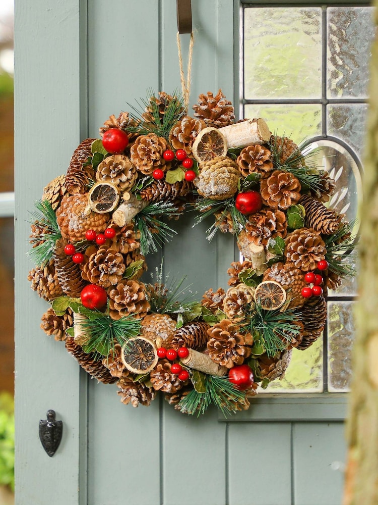 Dibor Brown Festive Fruits Wreath - Image 1 of 6 Dibor Brown Festive Fruits Wreath - Image 1 of 6