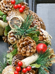 Dibor Brown Festive Fruits Wreath - Image 4 of 6