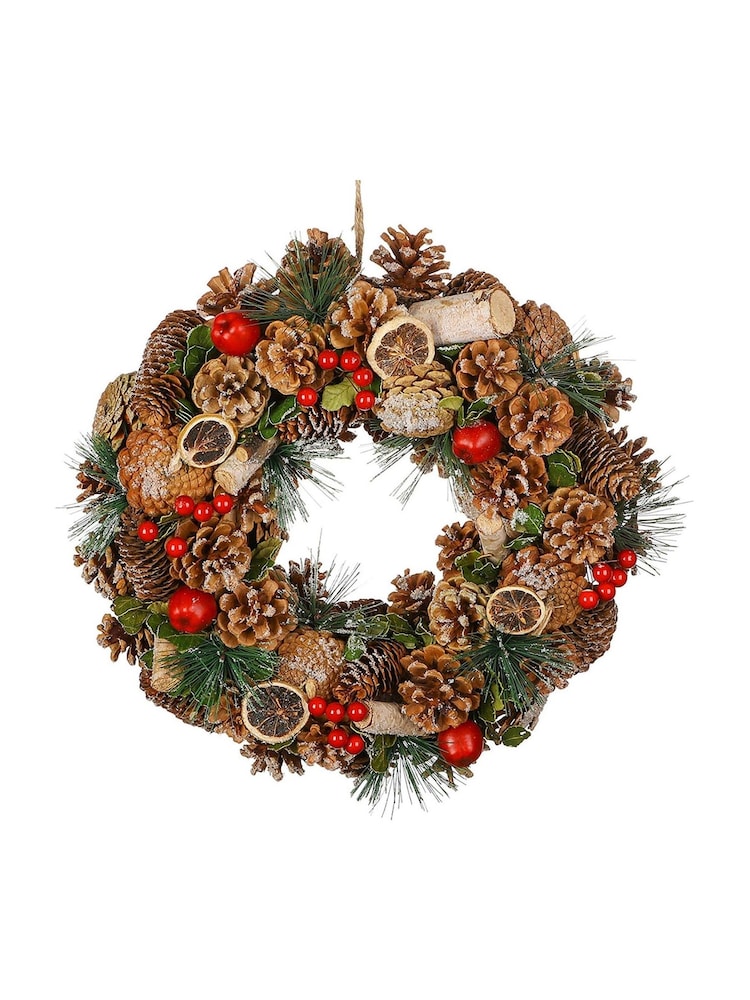 Dibor Brown Festive Fruits Wreath - Image 6 of 6