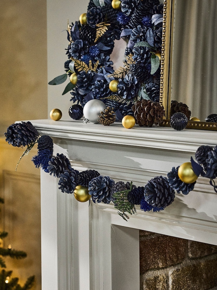 Dibor Moonlight Blue Christmas Garland - Image 1 of 6