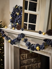 Dibor Moonlight Blue Christmas Garland - Image 4 of 6