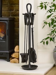 Dibor Black Fireplace Companion Set - Image 1 of 5
