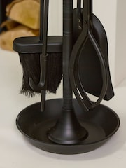 Dibor Black Fireplace Companion Set - Image 3 of 5
