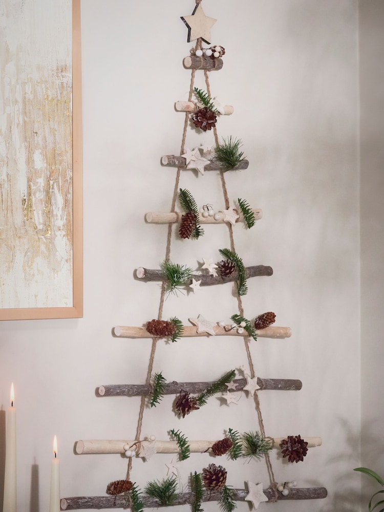 Dibor Natural Nordic Pine Christmas Tree Ladder - Image 1 of 3