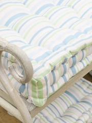 Dibor Blue Tenby Stripe Cotton Bench Cushion - Image 3 of 5