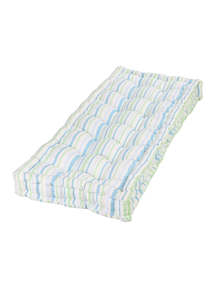 Dibor Blue Tenby Stripe Cotton Bench Cushion - Image 5 of 5