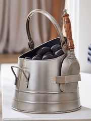 Dibor Silver Antique Pewter French Coal Bucket - Image 1 of 5
