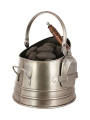 Dibor Silver Antique Pewter French Coal Bucket - Image 5 of 5