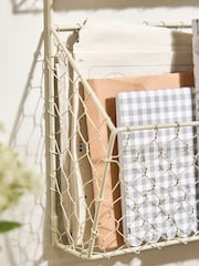 Dibor Cream Eggshell 3 Section Wire Storage Rack - Image 2 of 6