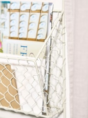 Dibor Cream Eggshell 3 Section Wire Storage Rack - Image 5 of 6