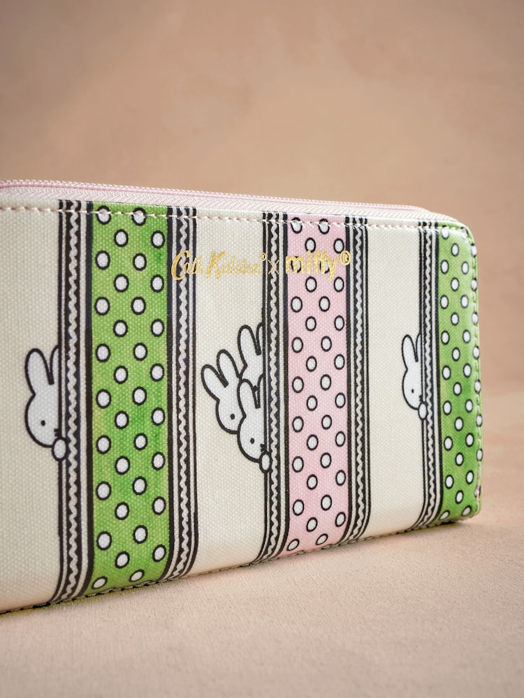 Cath Kidston 100% Cotton Miffy Stripe Continental Wallet Bag - Imagen 5 de 5 Cath Kidston 100% Cotton Miffy Stripe Continental Wallet Bag - Imagen 5 de 5