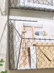 Dibor Charcoal Grey 3 Section Wire Storage Rack - Image 3 of 6
